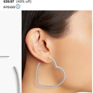 Kate Spade Shining Spade Pearl Heart Hoops